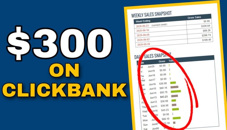 Zero to $300 per day profit on Clickbank ( Clickbank affiliate marketing 2020 )