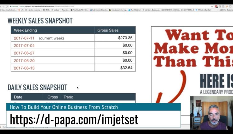Generating Daily Commissions With Clickbank with IM Jetset   Updated Real Proof and Results