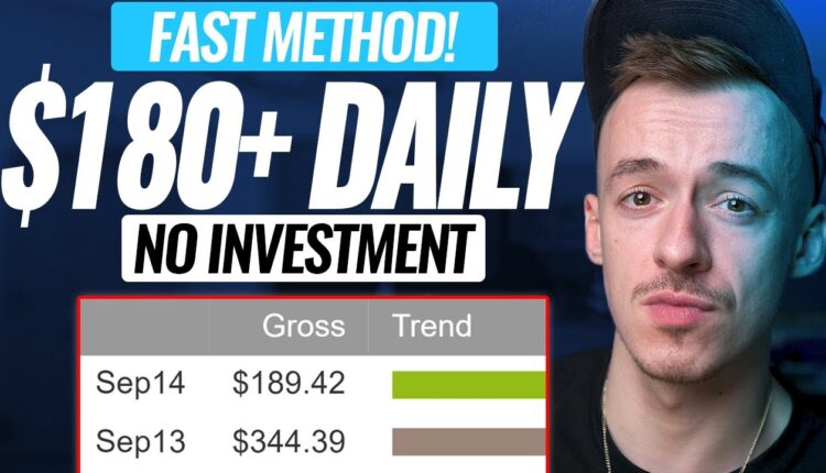 (+$189.40 PER DAY!) Use This FREE METHOD To Make Money With Affiliate Marketing Quickly!
